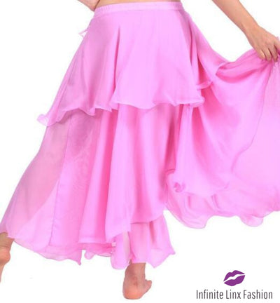 Belly Dancer Layered Skirt Light Purple / One Size