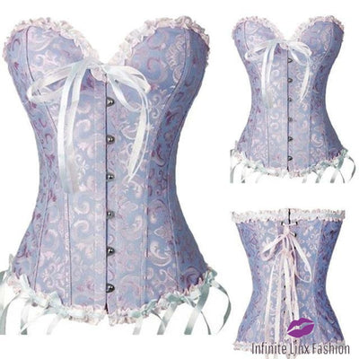 Floral And Ruffles Corset