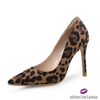 Leopard Print Pumps Heel 10Cm / 5.5 Shoes