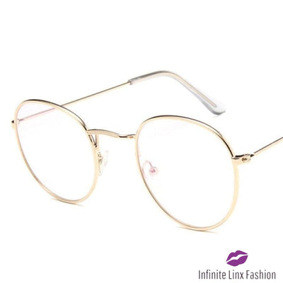 Small Frame Round Sunglasses Gold