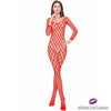 Vibrant Fishnet Bodystocking Style 1 Red / One Size