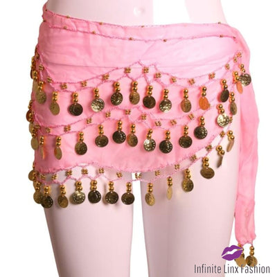 Belly Dancer Coin Belt Bubble Gum Pink / One Size