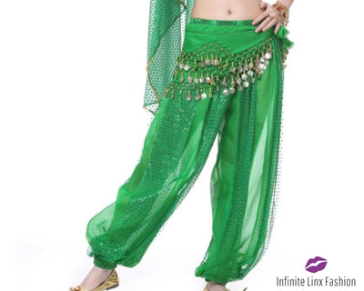 Belly Dancer Pants Dark Green / One Size