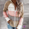Cotton Patchwork Sweater M / Zipper Pink