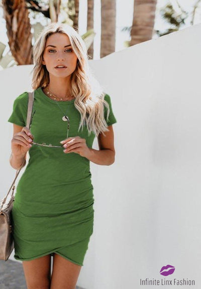 Everyday T-Shirt Dress Green / S