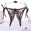Exotic Open Crotch Lacy Thong Pink