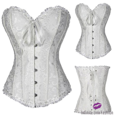 Floral And Ruffles Corset