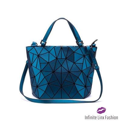 Geometric Cross Body Bag Blue