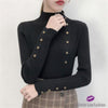 Knitted Turtleneck Sweater Black / One Size