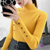 Knitted Turtleneck Sweater Yellow / One Size