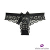 Lacy Thong With Bows Black / L