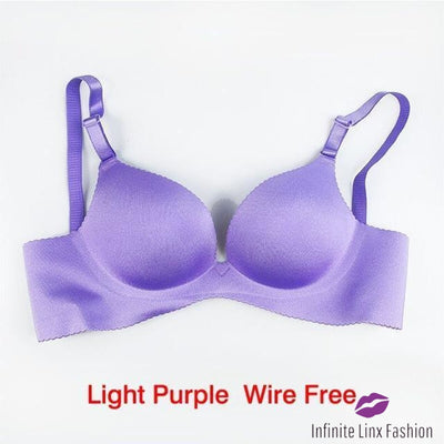 Seamless Adjustable Bra Light Purple / A 32