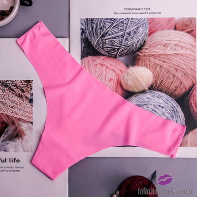 Silky Cotton Seamless Thong Blush Pink / One Size