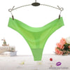 Silky Cotton Seamless Thong Lime Green / One Size