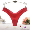 Silky Cotton Seamless Thong Red / One Size