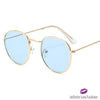 Small Frame Round Sunglasses Goldoceanblue