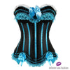 Trimmed Corset With Bows Light Blue / L Chemise