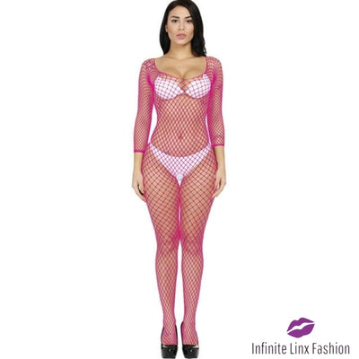Bright Pink Fishnets ($8) ❤ liked on Polyvore featuring intimates